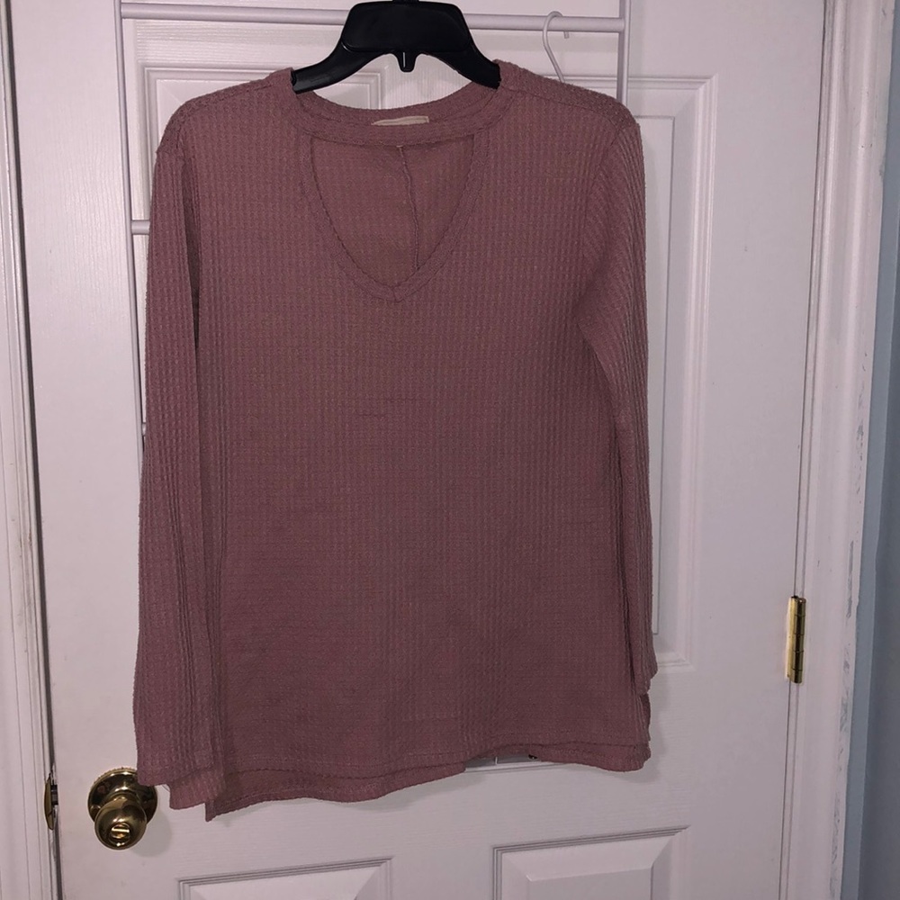 No Comment Large Knitted Top with Chest Cutout